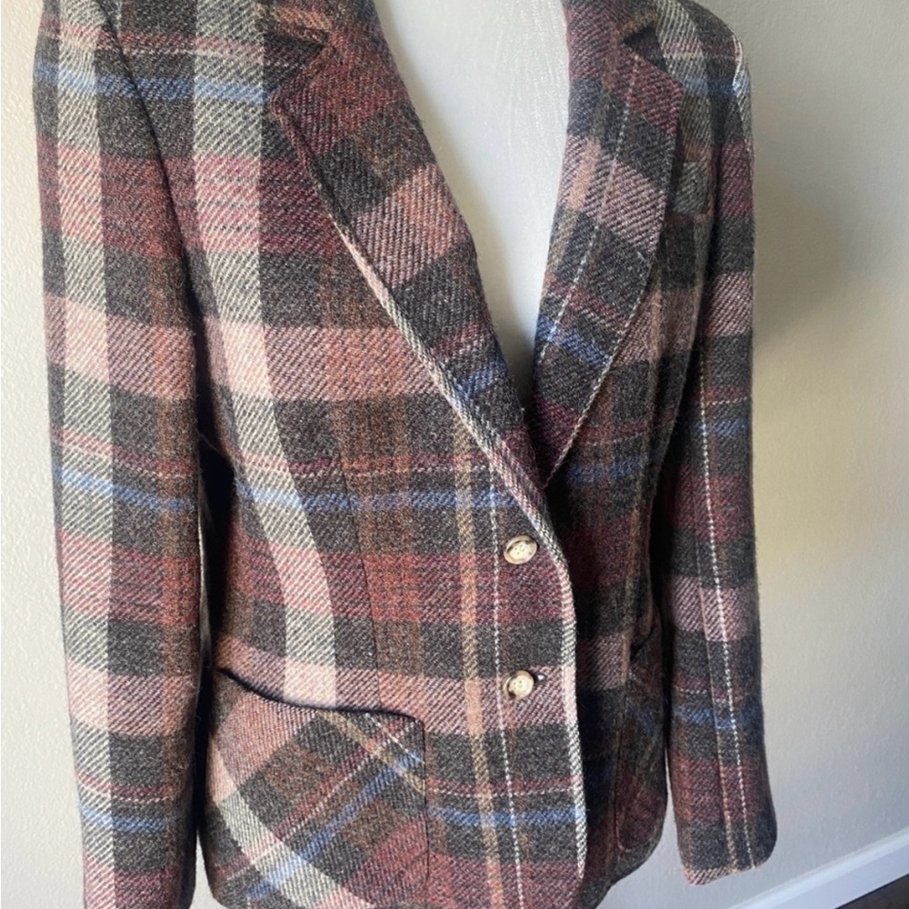 Vintage Jack Winter wool plaid blazer size 6